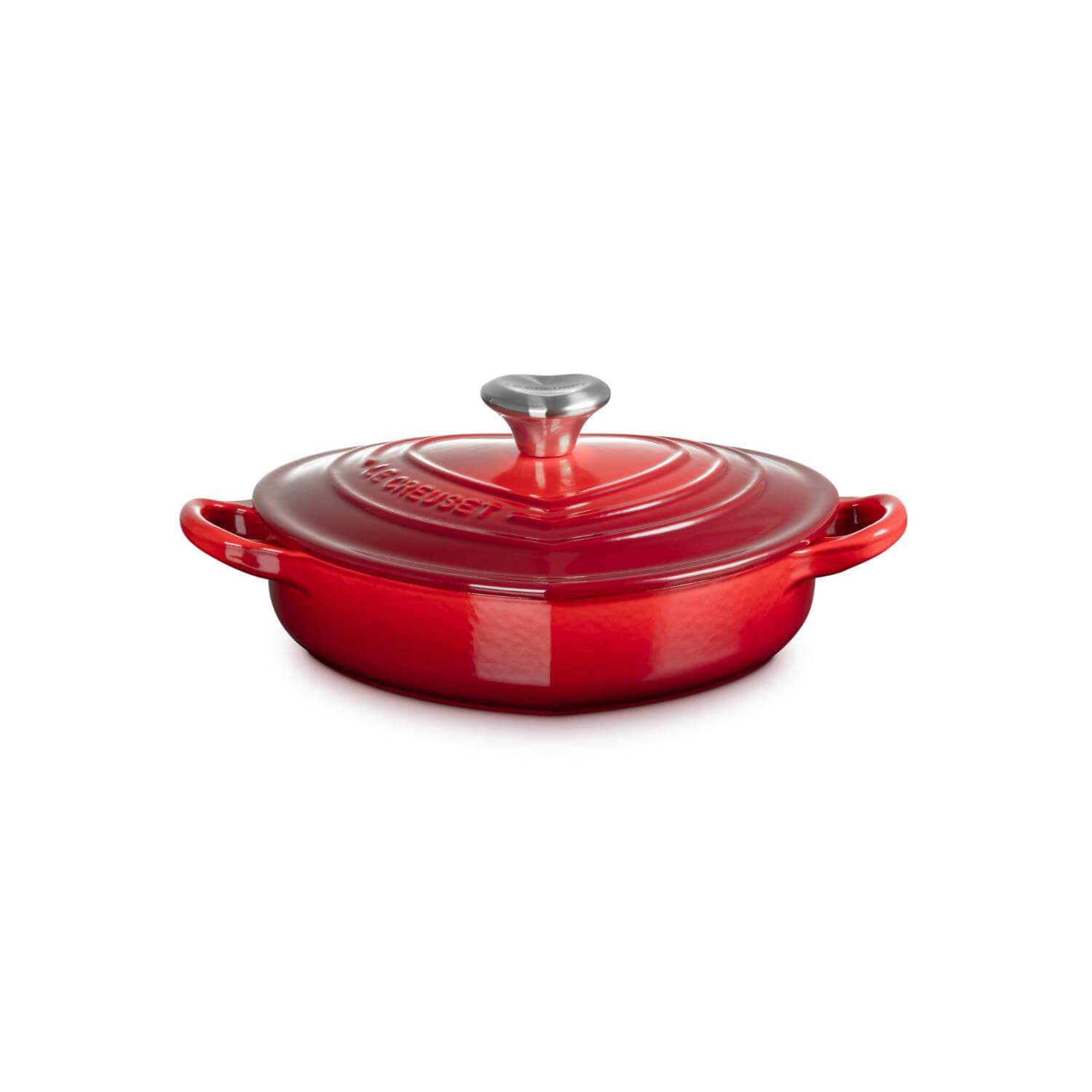 Buy Le Creuset Cast Iron Heart Shape Dish with Lid Cerise