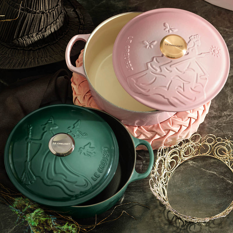 Le Creuset Wicked Limited Edition 2-Piece 24cm Cast Iron Casserole Set - Glinda & Elphaba