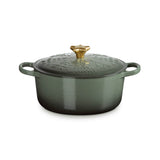 Le Creuset Signature Noel 24cm Cast Iron Round Casserole - Thyme
