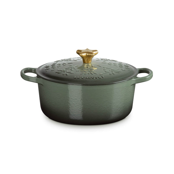 Le Creuset Signature Noel 24cm Cast Iron Round Casserole - Thyme