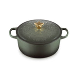 Le Creuset Signature Noel 24cm Cast Iron Round Casserole - Thyme