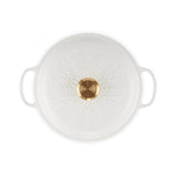 Le Creuset Signature 26cm Cast Iron Christmas Shallow Casserole - Snowflakes