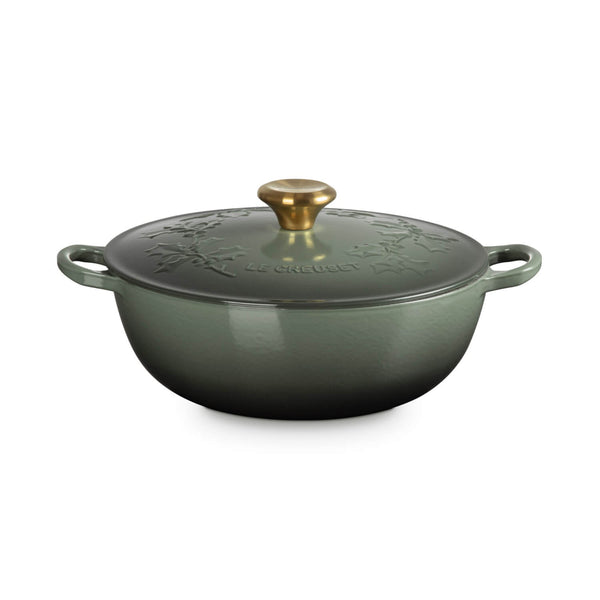 Le Creuset Signature Holly 26cm Cast Iron Soup Pot - Thyme