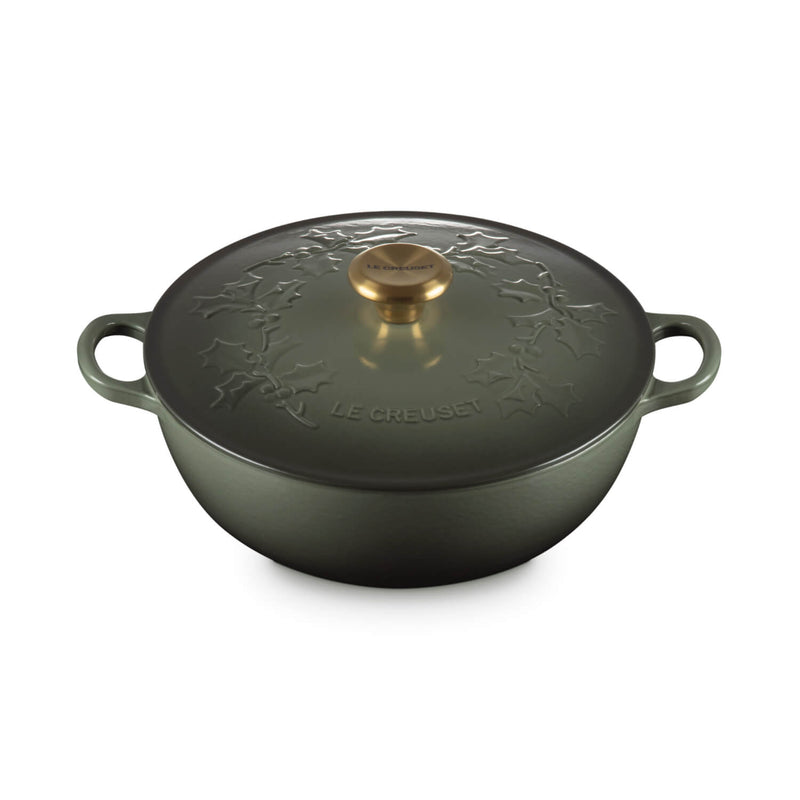 Le Creuset Signature Holly 26cm Cast Iron Soup Pot - Thyme