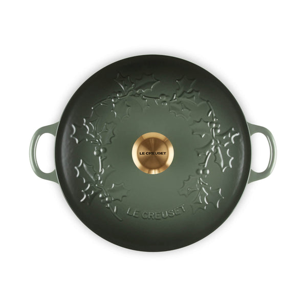Le Creuset Signature Holly 26cm Cast Iron Soup Pot - Thyme