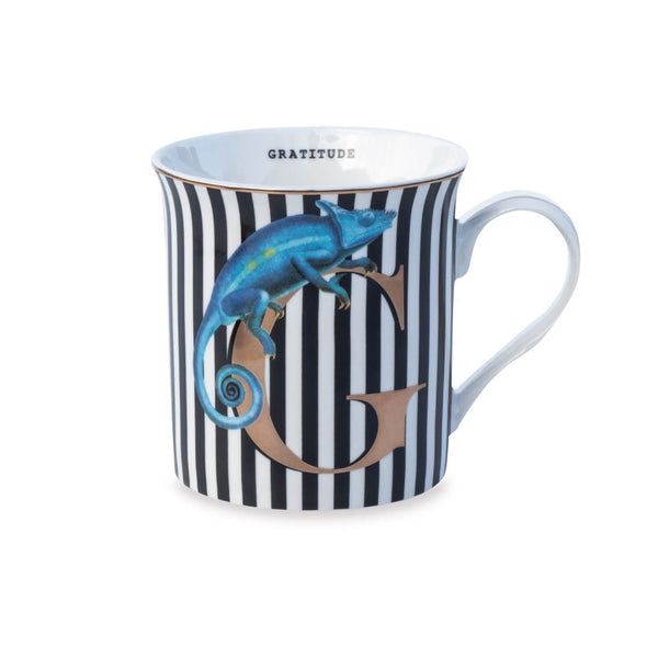 Yvonne Ellen Bone China 330ml Alphabet Mug - G