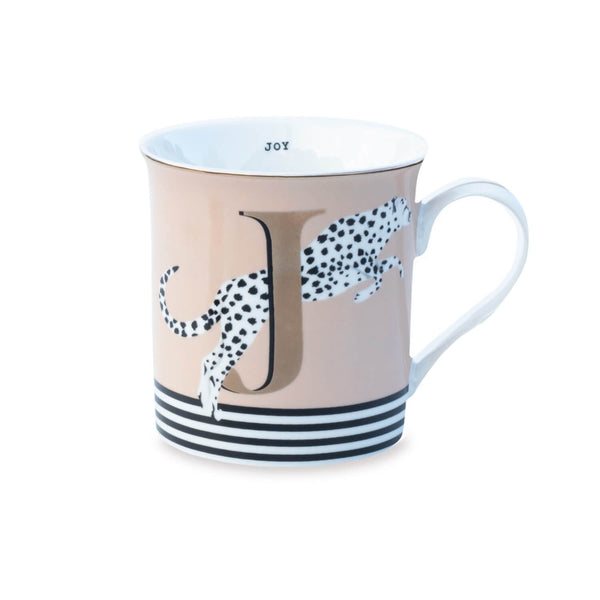 Yvonne Ellen Bone China 330ml Alphabet Mug - J