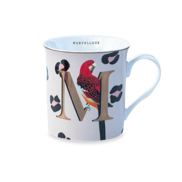 Yvonne Ellen Bone China 330ml Alphabet Mug - M
