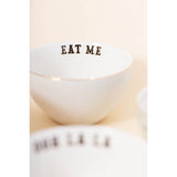 Yvonne Ellen 4-Piece Fine China Cereal Bowls - Slogan