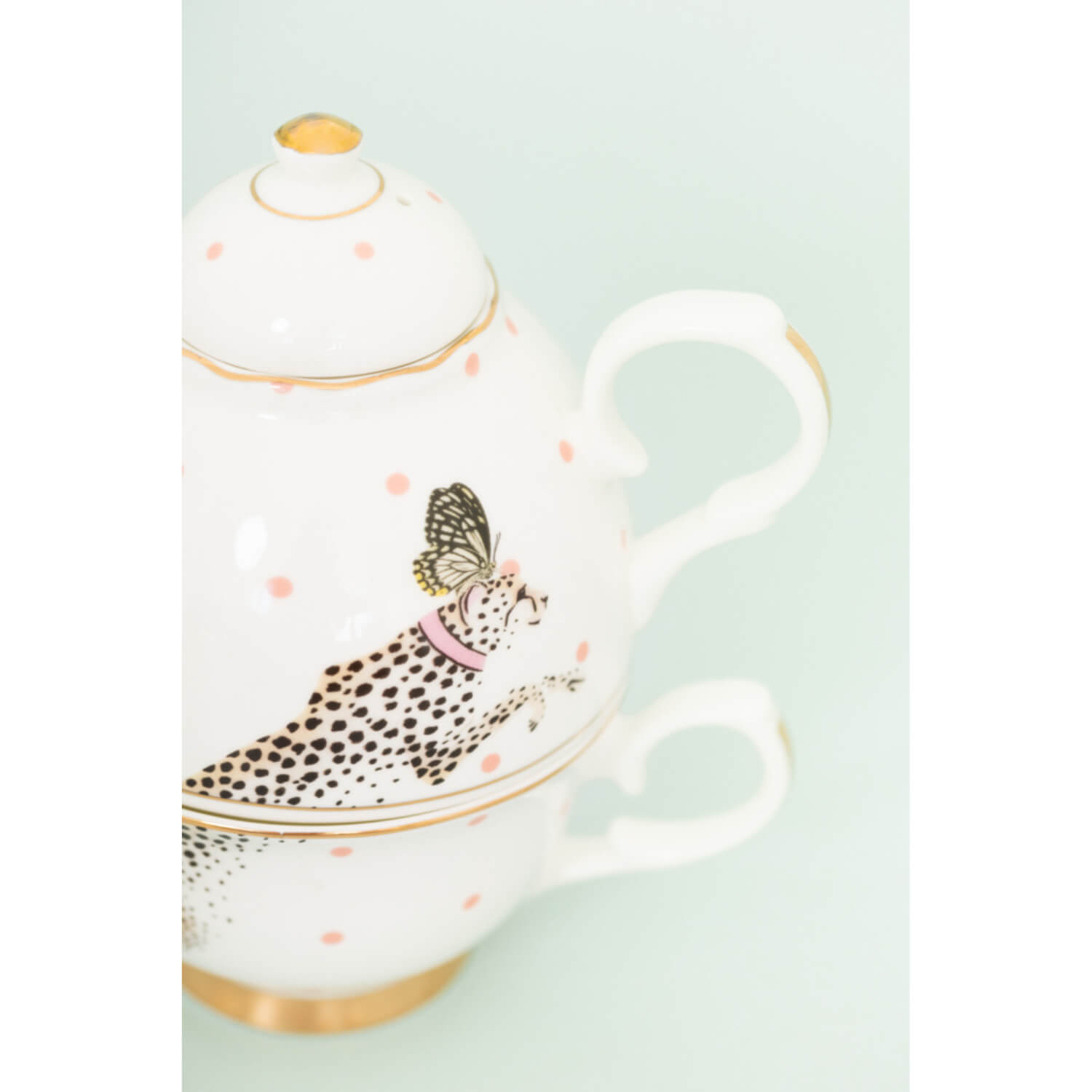 Buy Yvonne Ellen Tea For One Cheeky Cheetah Potters