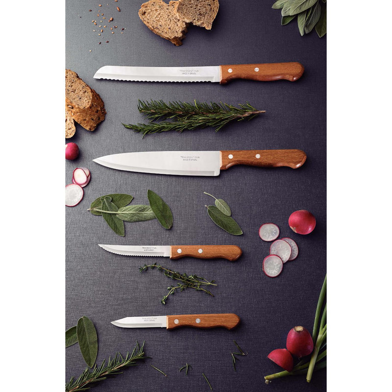 Tramontina 4-Piece Wood Handle Kitchen Knife Set