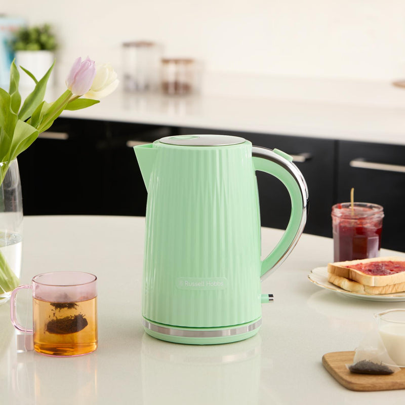 Russell Hobbs Eden 1.7 Litre Kettle & 2-Slice Toaster Set - Pistachio Green