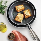 Tramontina 2-Piece Tri-Ply Stainless Steel Ceramic Non-Stick Frying Pan Set