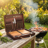Tramontina Churrasco BBQ Cutlery & Carving Gift Set With Chopping Board- 16-Piece