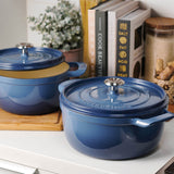 Tramontina 22cm Enamelled Cast Iron Round Casserole - Blue