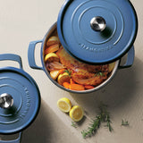 Tramontina 22cm Enamelled Cast Iron Round Casserole - Blue
