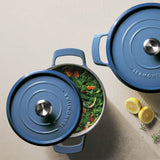 Tramontina 22cm Enamelled Cast Iron Round Casserole - Blue