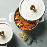 Tramontina 26cm Enamelled Cast Iron Round Casserole - Latte