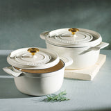 Tramontina 26cm Enamelled Cast Iron Round Casserole - Latte
