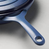 Tramontina 30cm Enamelled Cast Iron Saute Pan with Lid - Blue