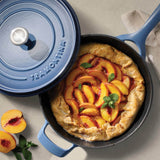 Tramontina 30cm Enamelled Cast Iron Saute Pan with Lid - Blue