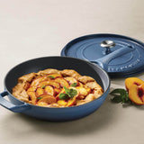 Tramontina 30cm Enamelled Cast Iron Saute Pan with Lid - Blue