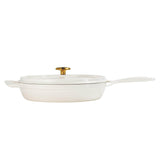 Tramontina 30cm Enamelled Cast Iron Saute Pan with Lid - Latte