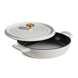 Tramontina 30cm Enamelled Cast Iron Shallow Casserole - Latte