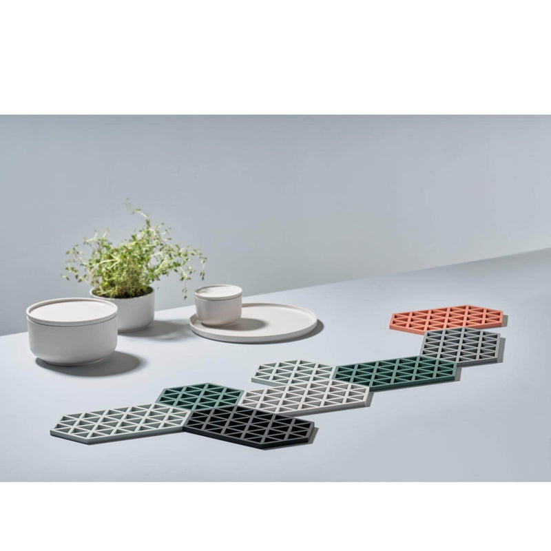 Zone Denmark Triangles Silicone Trivet - Cool Grey
