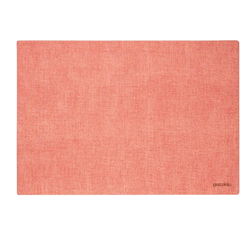 Guzzini Tiffany Reversible Faux Leather Fabric Placemat - Coral