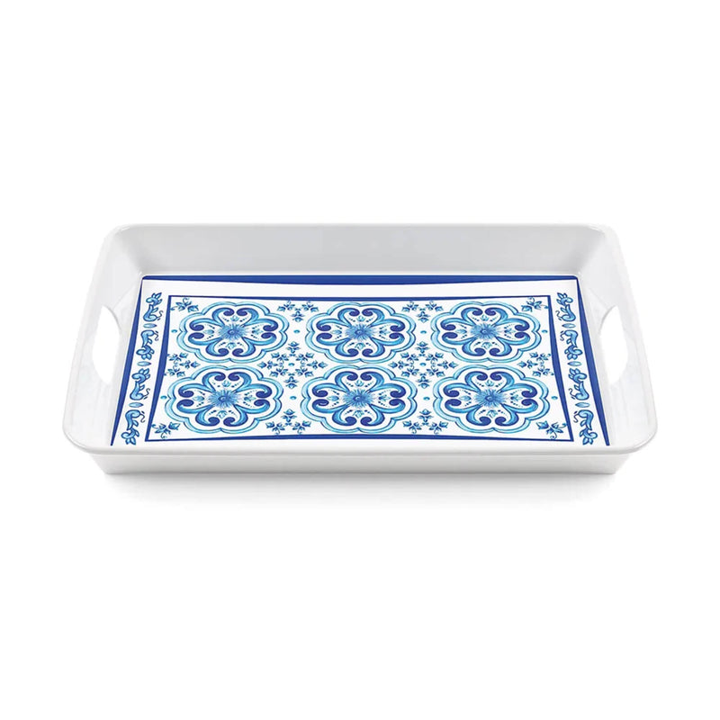 Guzzini Blues Melamine Rectangular Tray With Handles - Large