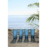 Navigate Linear Acrylic Set of 4 Hi-Ball Glasses - Blue