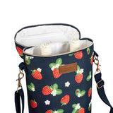 Navigate Strawberries & Cream Insulated 2 Bottle Cooler - Navy