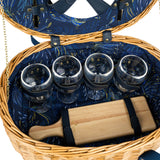 Sara Miller Anniversary 4-Person Wicker Hamper With Contents