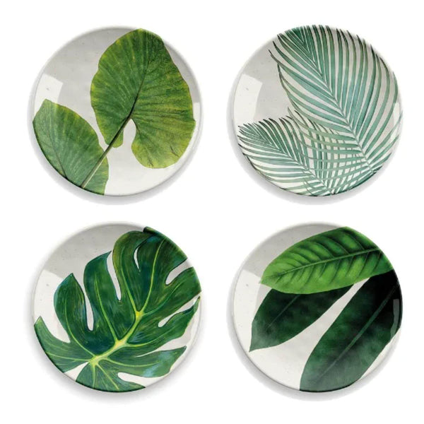Epicurean Amazon Floral Set of 4 Melamine Side Plates