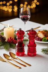 Peugeot Podium 18cm Salt & Pepper Mill Set - Acrylic Red