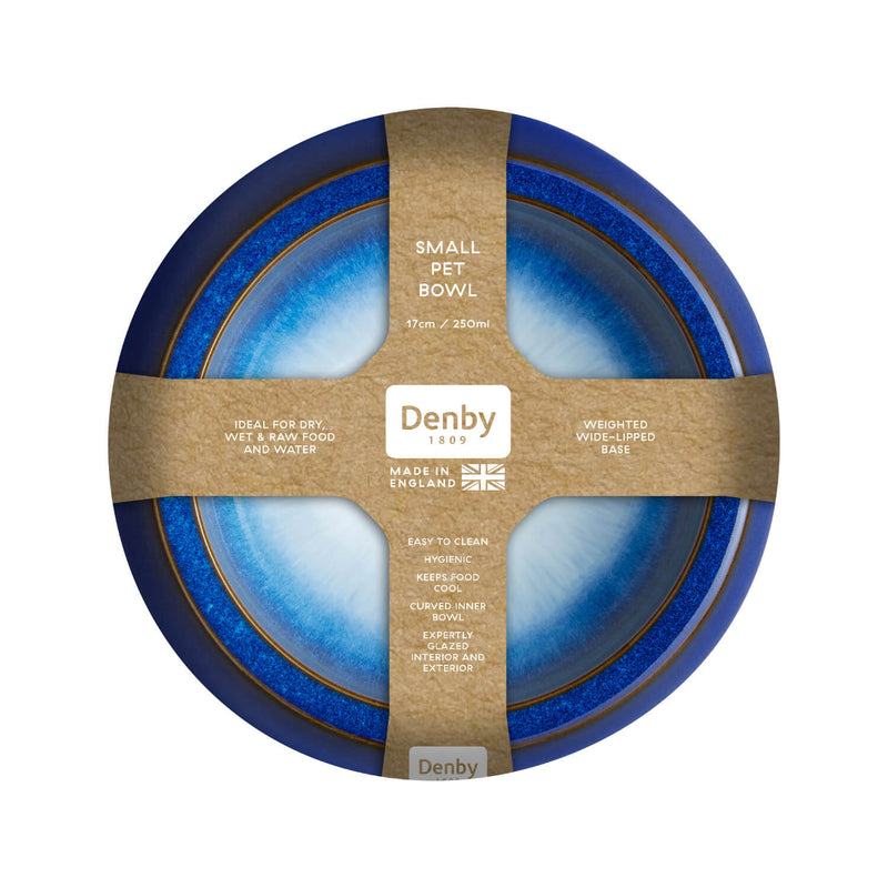 Denby Stoneware Small Pet Bowl - Blue Haze