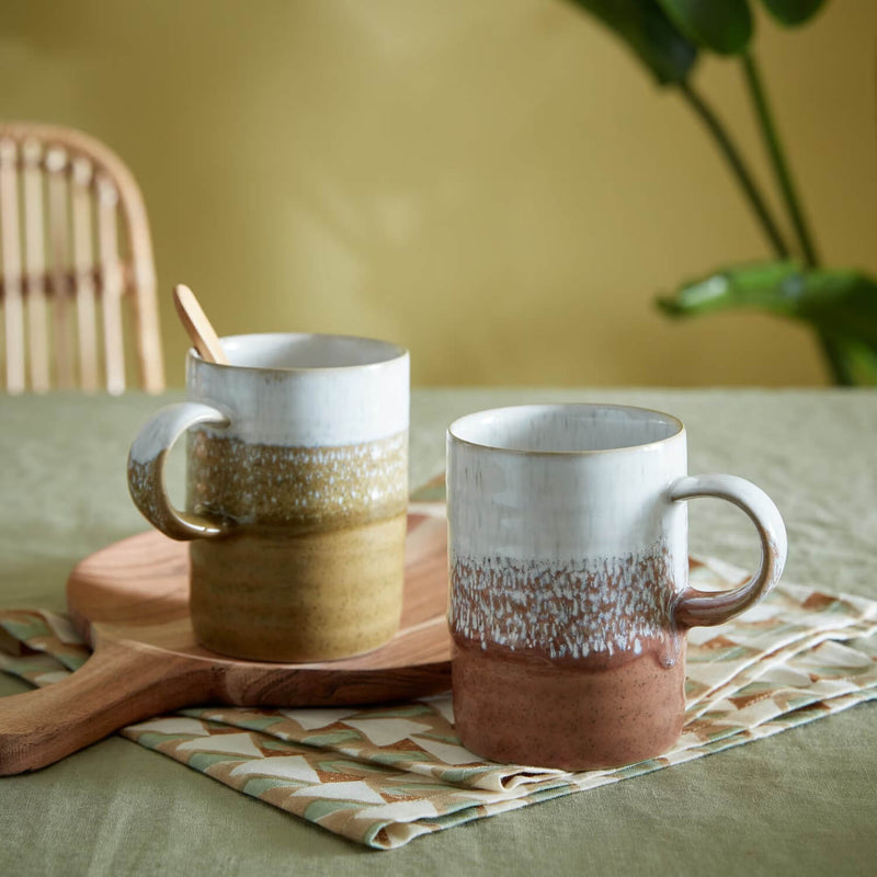 Denby Accents 400ml Ridged Mug - Ochre