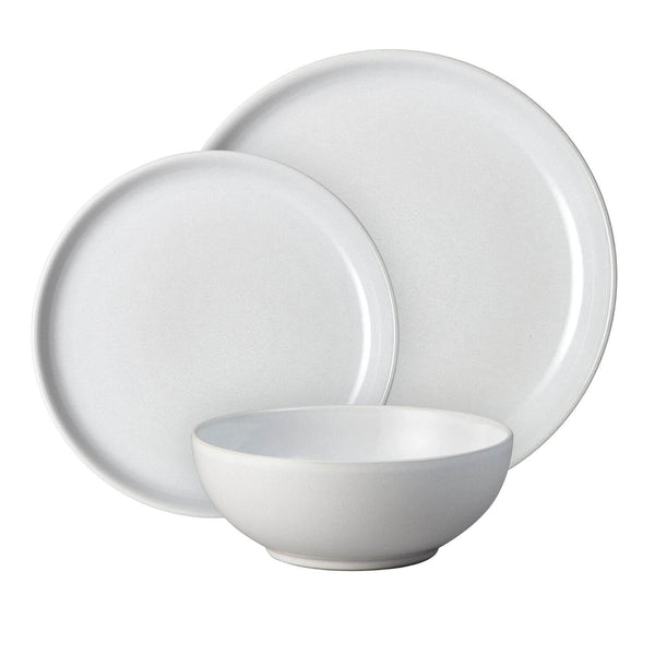 Denby Elements 12-Piece Coupe Dinner Set - Stone White