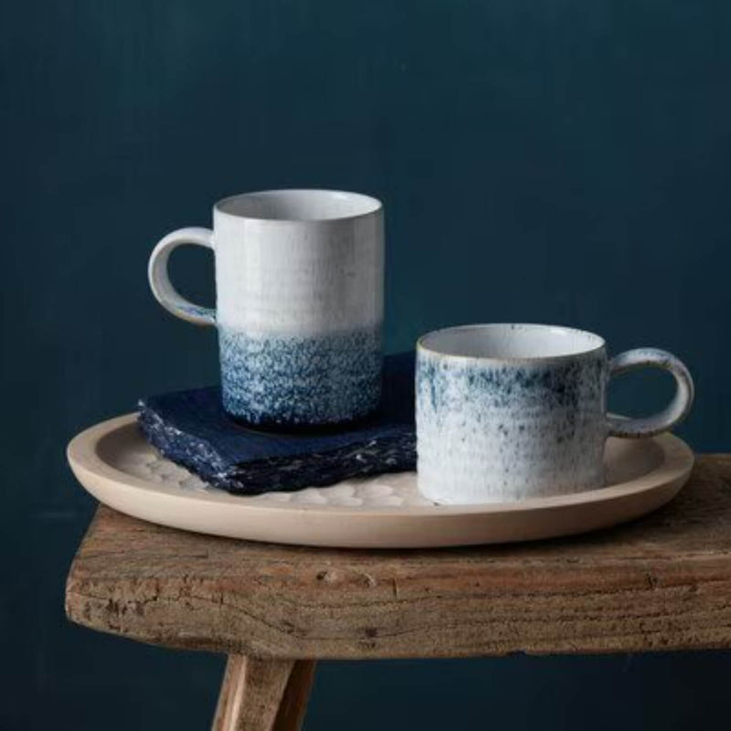 Denby Kiln 295ml Small Ridged Mug - Blue