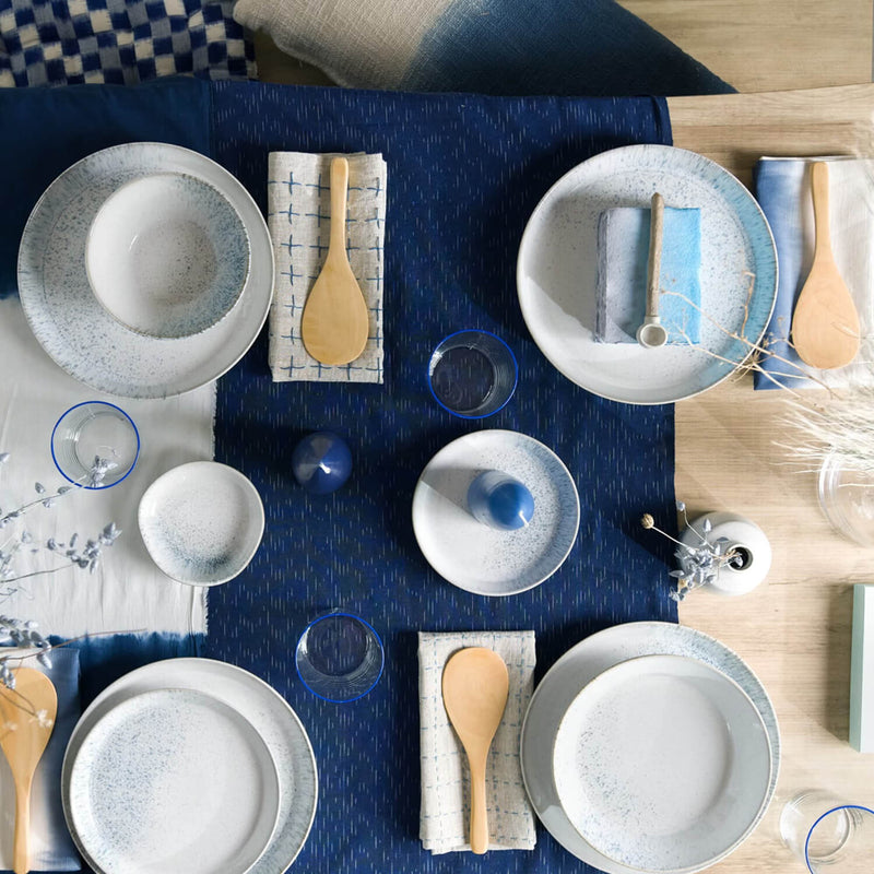 Denby Kiln 12 Piece Dinnerware Set - Blue