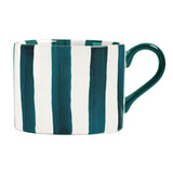 Bia International 350ml Stoneware Stripes Mug - Green