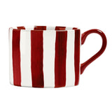 Bia International 350ml Stoneware Stripes Mug - Red
