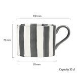 Bia International 350ml Stoneware Stripes Mug - Grey