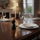 T&G Sphere Pepper Mill With Beech Top - Black