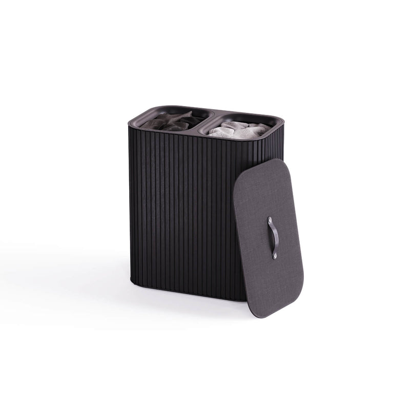 Joseph Joseph Tota Luxe 90 Litre Laundry Separation Bamboo Basket - Black