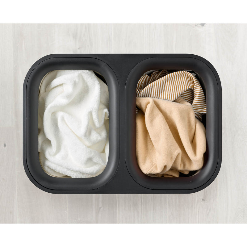 Joseph Joseph Tota Luxe 90 Litre Laundry Separation Bamboo Basket - Black