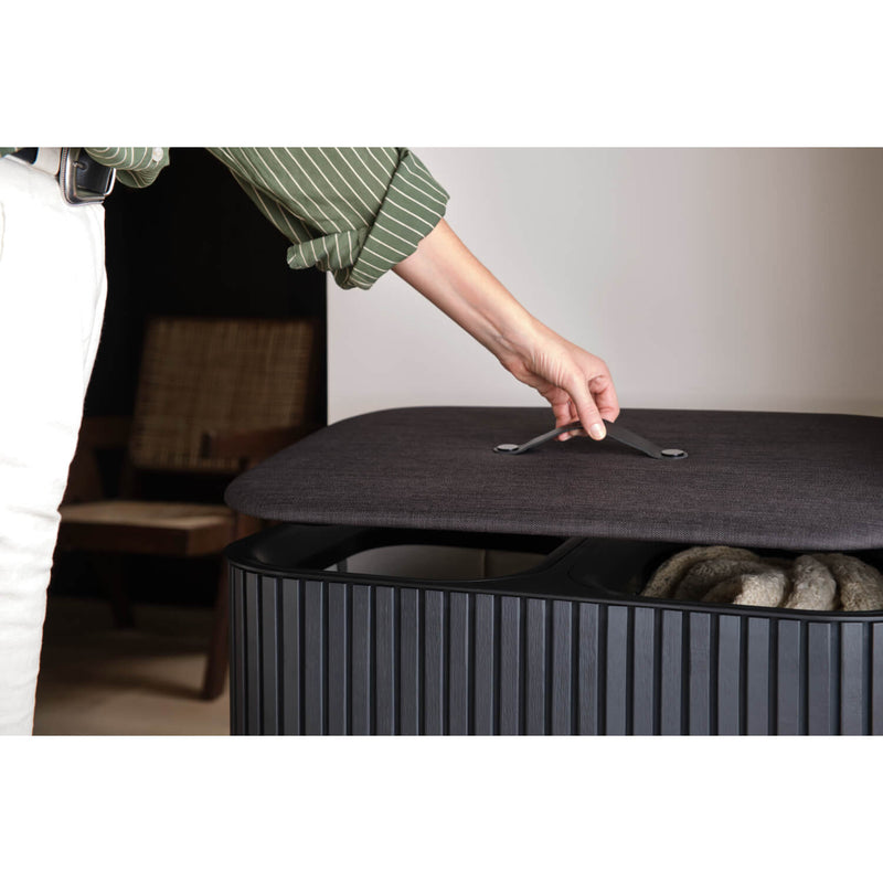 Joseph Joseph Tota Luxe 90 Litre Laundry Separation Bamboo Basket - Black