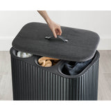 Joseph Joseph Tota Trio Luxe 90 Litre Laundry Separation Bamboo Basket - Black