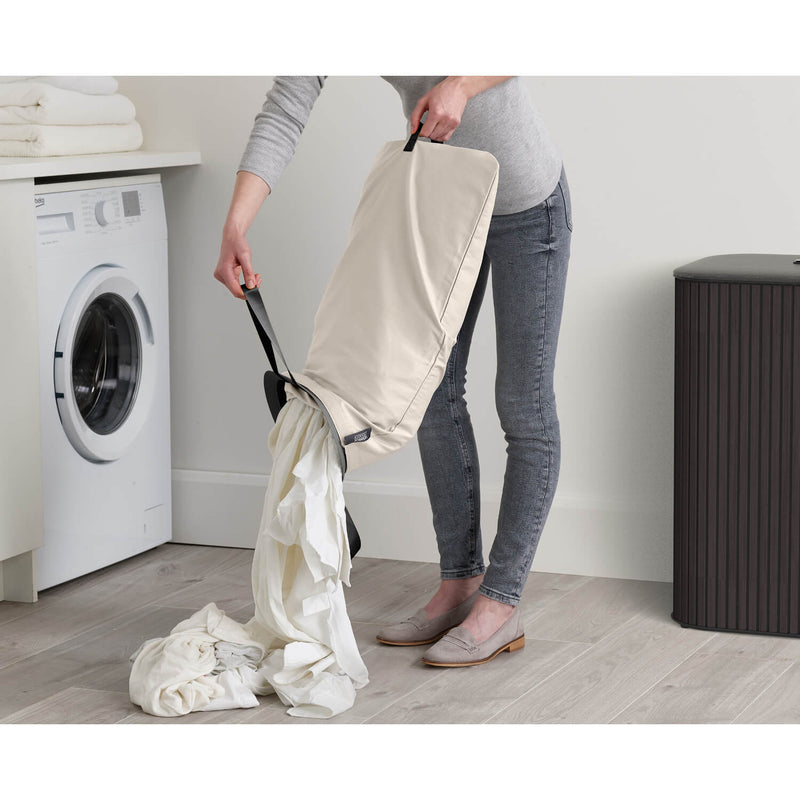 Joseph Joseph Tota Trio Luxe 90 Litre Laundry Separation Bamboo Basket - Black